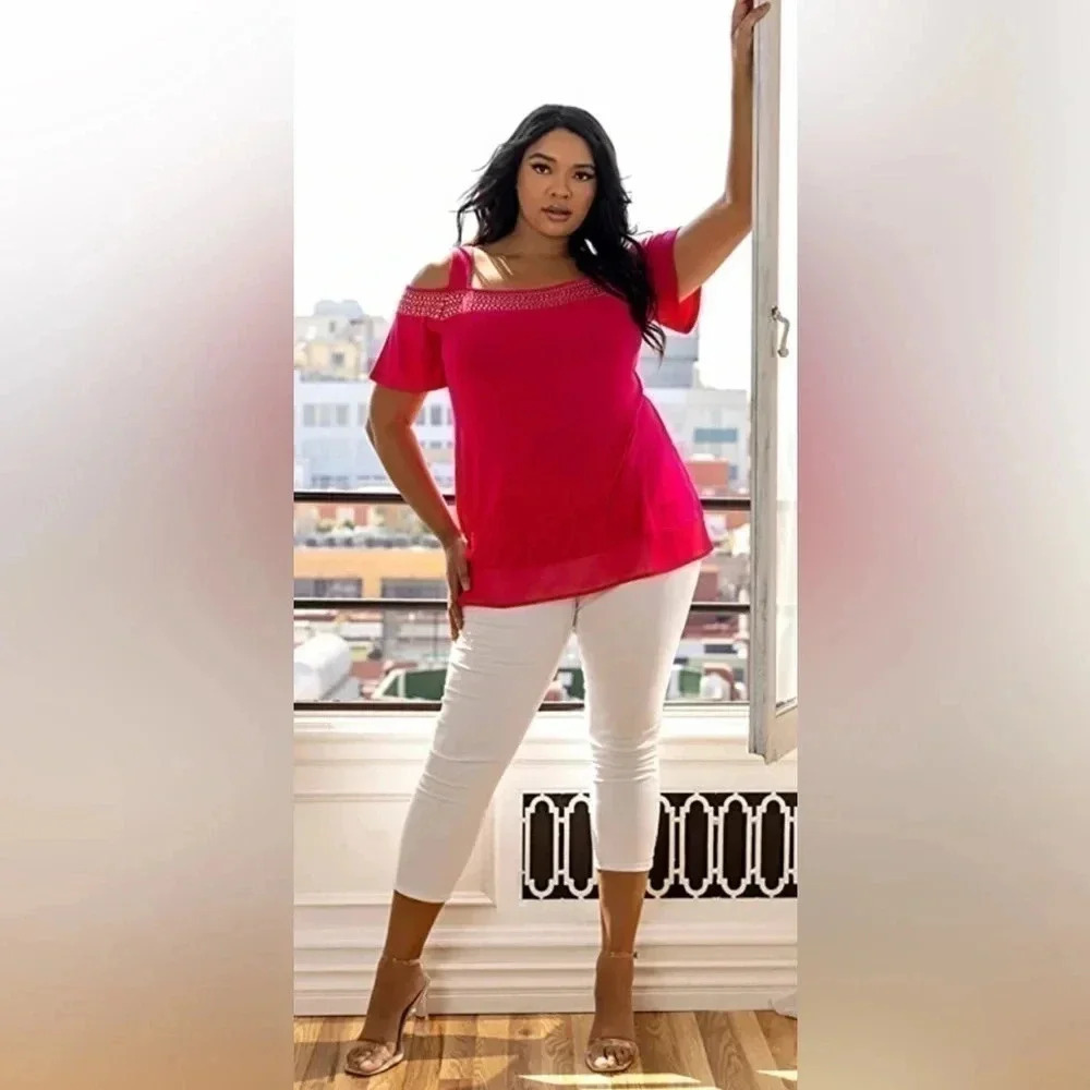Womens Fashion Casual Tunic Top .Cold Shoulder Blouse Shirt For Women Sexy Top